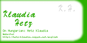 klaudia hetz business card